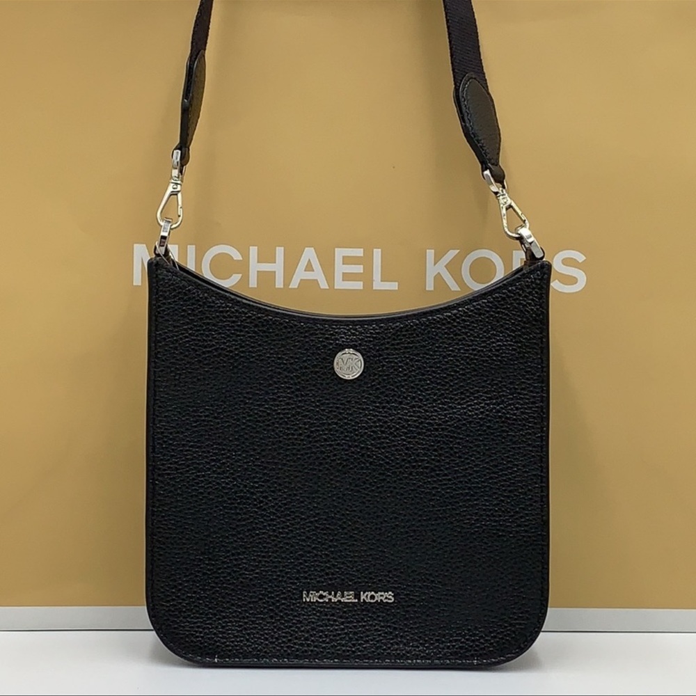 MICHAEL KORS Briley Small Pebbled Leather Messengr - Picture 1 of 15